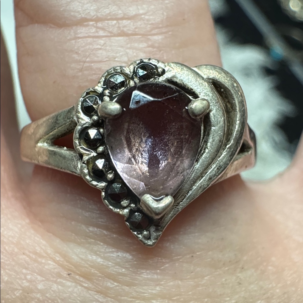 Silver Ring w/ Lilac Stone